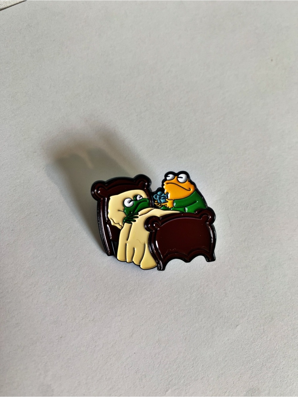 Cute Best Friends Frog And Toad Get Well Bed ❤️‍🩹 Enamel Pin Brooch